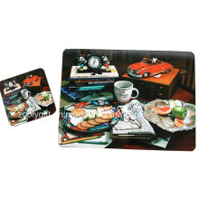 Placemats de dîner en liège de grande taille / Tapis de table promotionnel / Coasters personnalisés en corbeau en liège